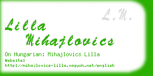 lilla mihajlovics business card